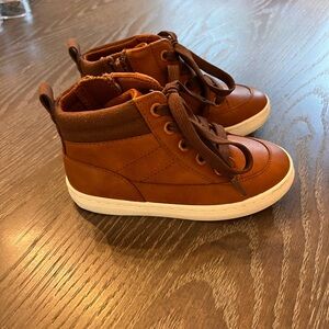 Brown Toddler High-Top Sneakers Size 9 Never Worn